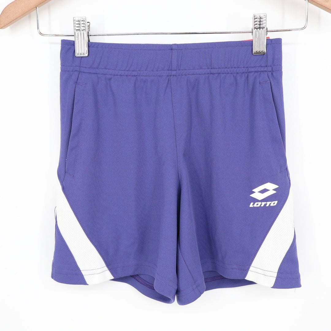 Lotto Boys Purple Athletic Shorts XS 6-7 White Contrast Side Panels