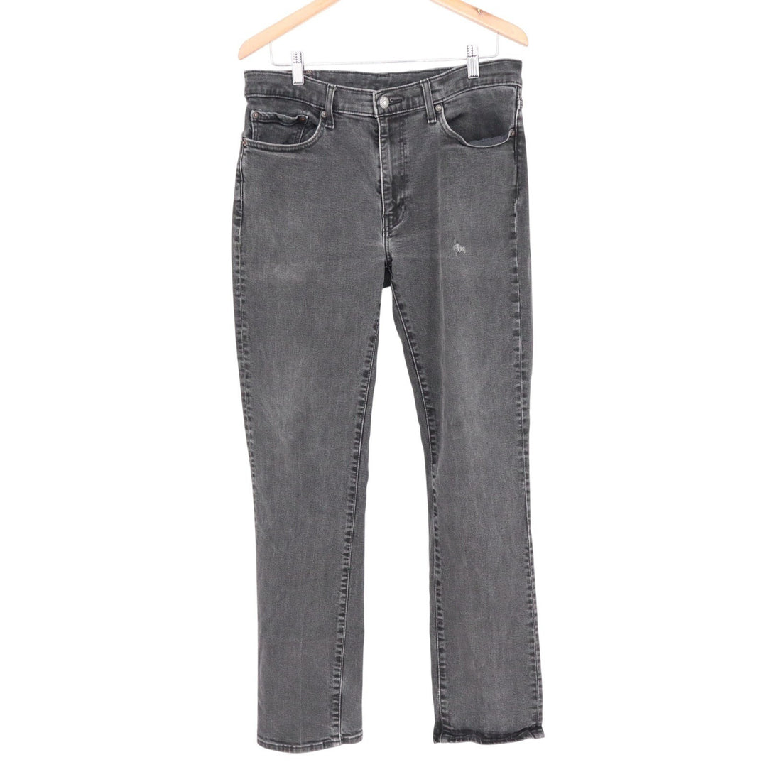 Levi's 514 Straight Fit Jeans Mens 36x34 Gray Denim Cotton Soft Stretch Twill
