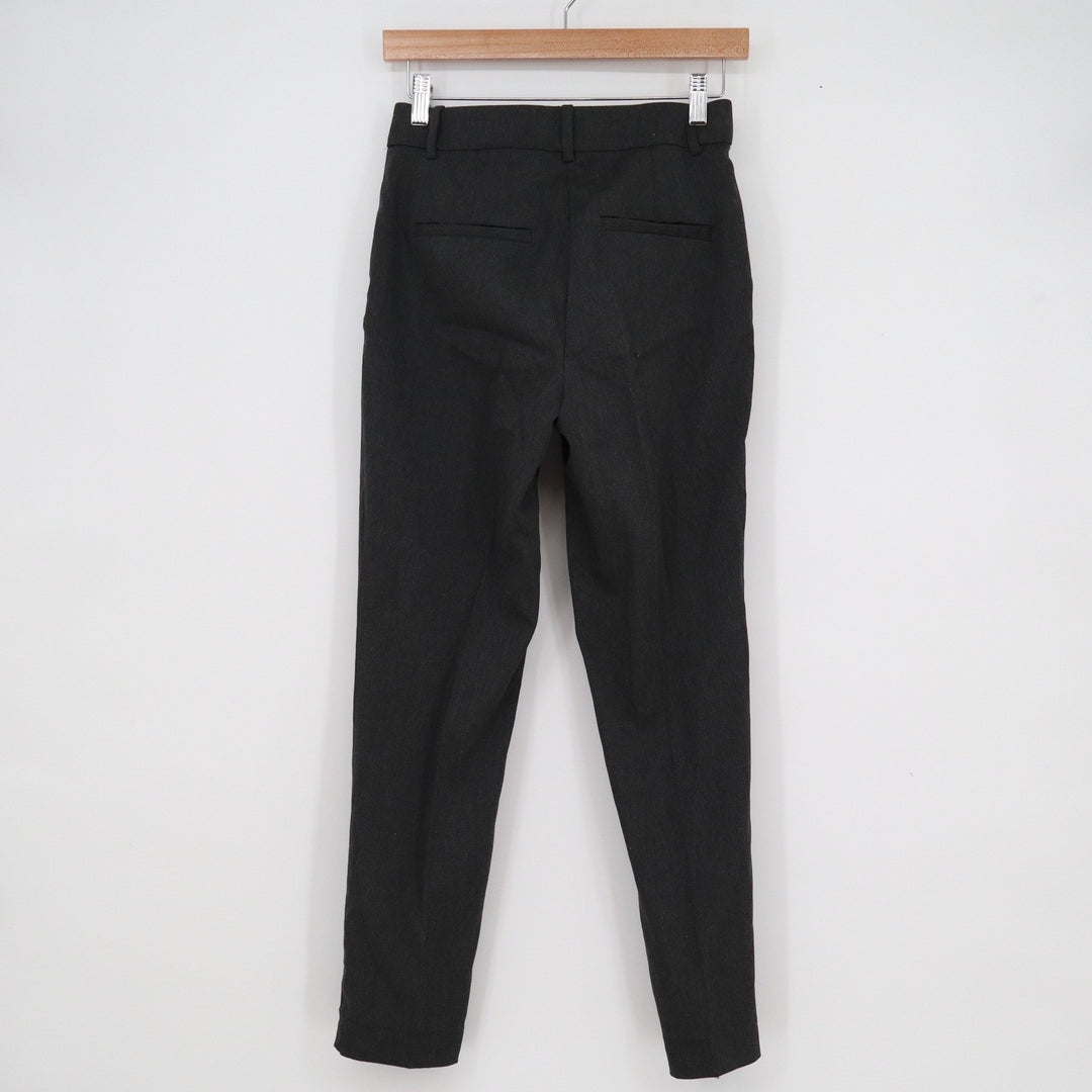 HM Womens Ankle Dress Pants Charcoal Gray Slim Tapered Size 4