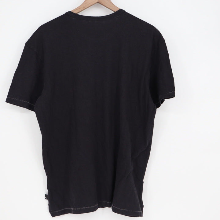 American Giant Mens Black Crew Neck T Shirt Size L Made in USA Hemp Cotton Blend
