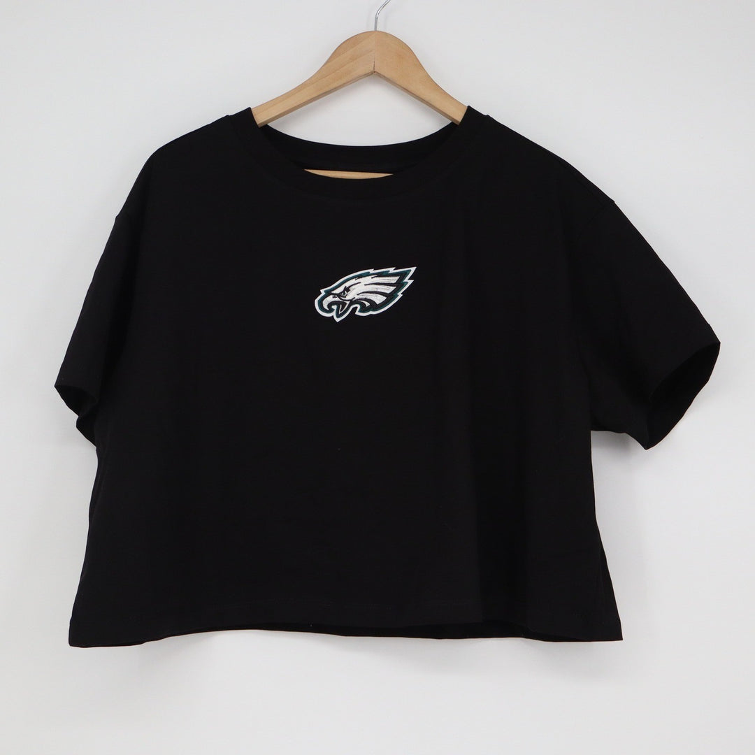 Pro Standard Philadelphia Eagles NFL Crop Top Black Womens Large