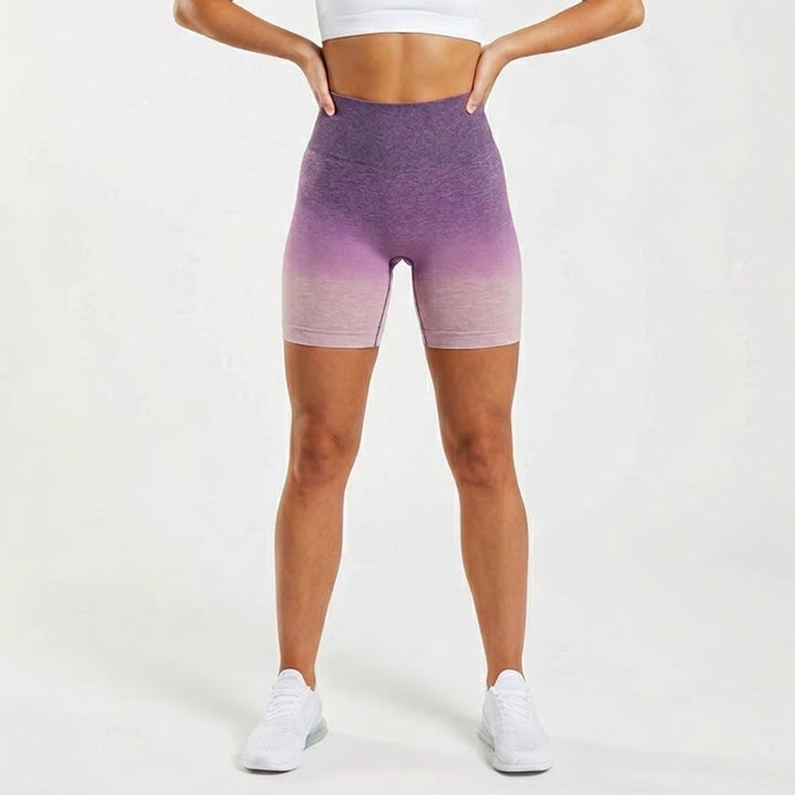 Gymshark Adapt Ombre Seamless Shorts Purple Pink High Waisted Small