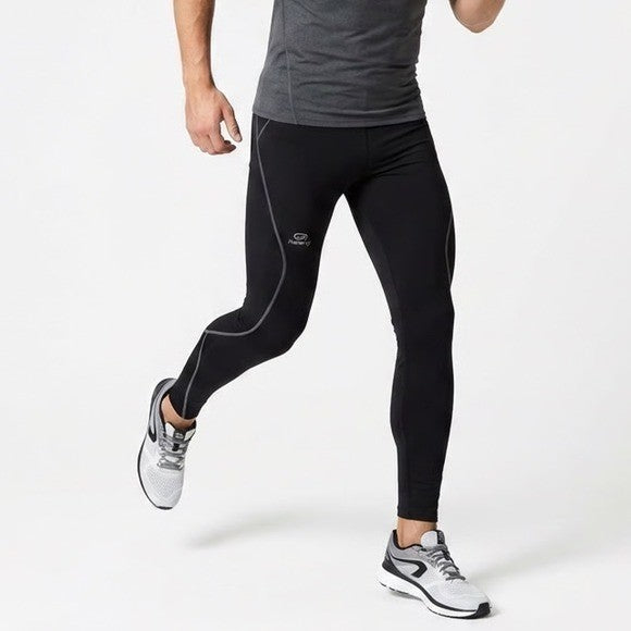 Kalenji Mens Black Running Leggings Athletic Training XS Reflective Logo