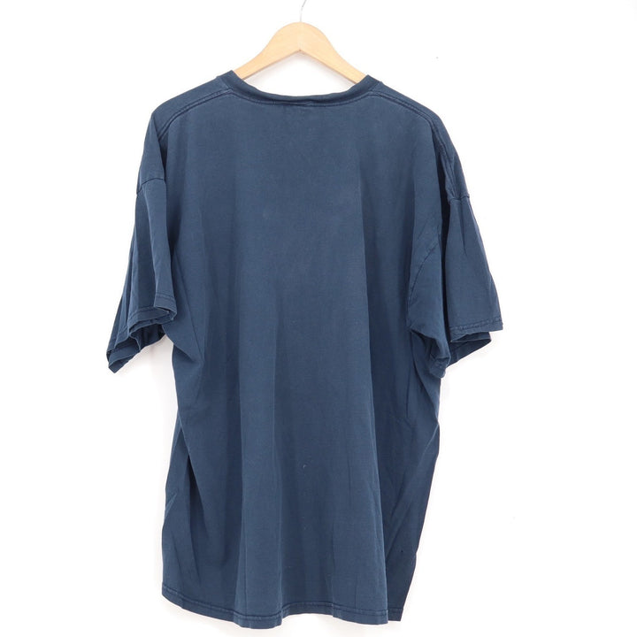 Nike Vintage Embroidered Swoosh T-Shirt Navy Blue XXL 100% Cotton 90s