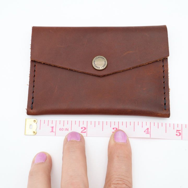 Portland Leather Goods Womens Envelope Wallet Brown Finest Full-Grain Leather