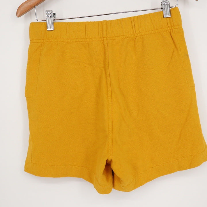 American Giant Women French Terry Side Slit Shorts Nugget Mustard Yellow XS