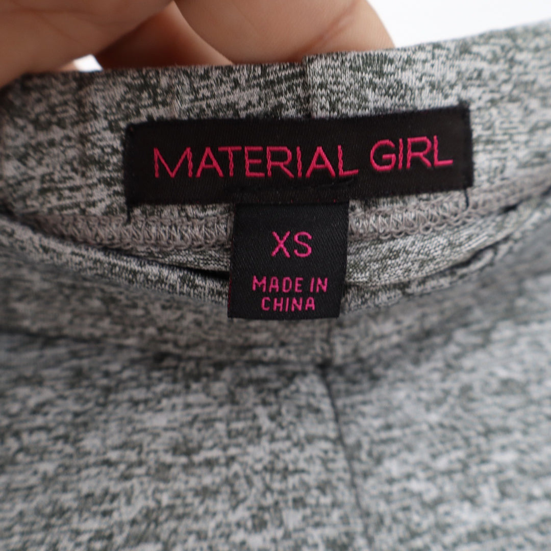 Material Girl Womens Gray Space Dye Biker Shorts High Rise Athletic Size XS