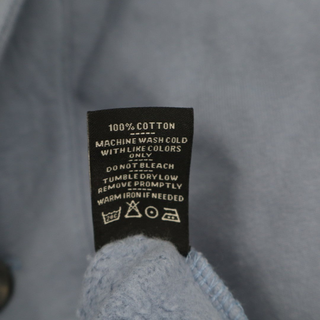 American Giant Cardigan Sweater Mens M Infinity Blue Button Front Shawl Collar