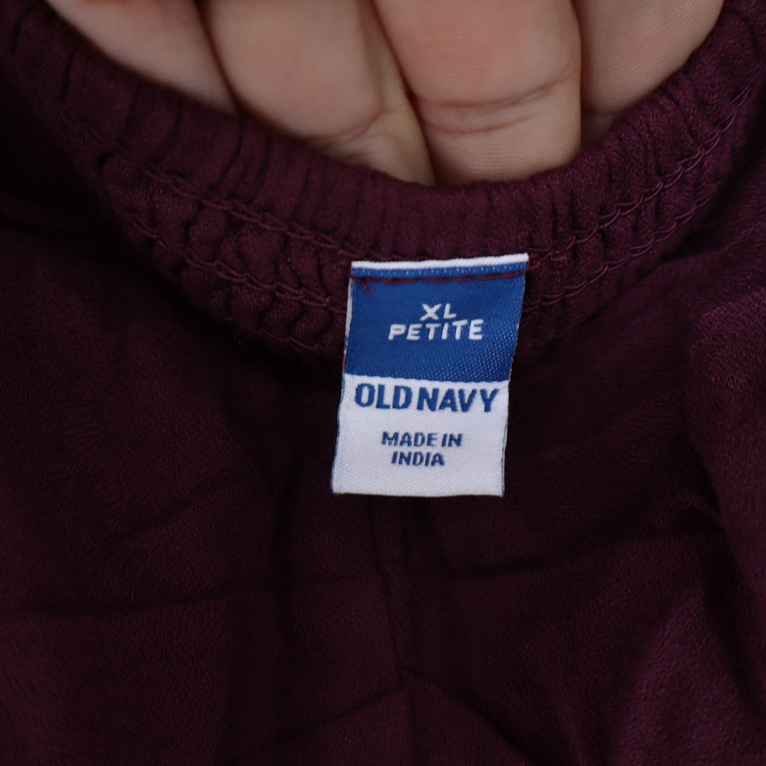 Old Navy Womens XL Petite Burgundy Rayon Smocked Back Cami Mini Dress