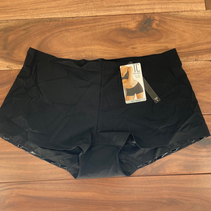 Shapermint Essentials Black Seamless Body Short Shorts Shapewear Size L