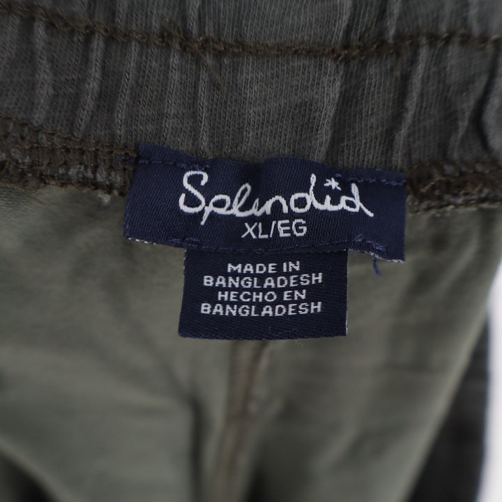 Splendid Jogger Pants Womens XL Multi Camo Ribbed Slash Pockets Drawstring Waist