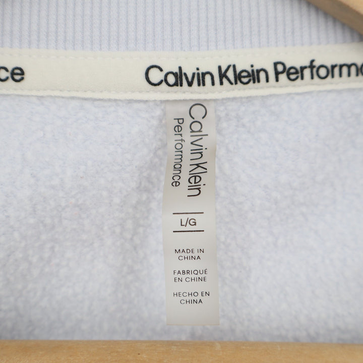 Calvin Klein Performance Sweatshirt Womens Large Purple Long Sleeve Crew Neck