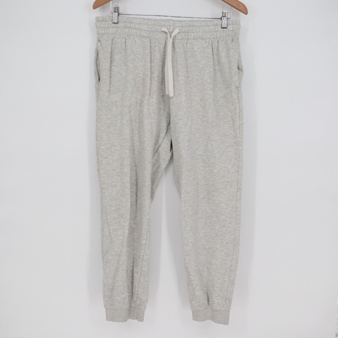 H&M Regular Fit Jogger Sweatpants Light Gray Size L Drawstring Comfort