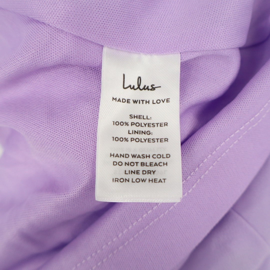 Lulus Celebration Time Tiered Midi Dress Womens XL Lavender Chiffon Sleeveless