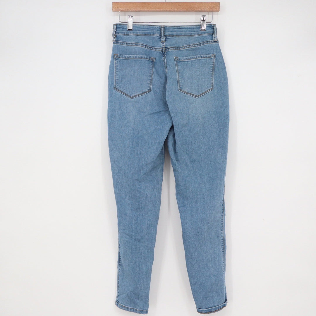 Fashion Nova P88S High Rise Skinny Jeans Medium Wash Blue Size 9 Stretch Denim