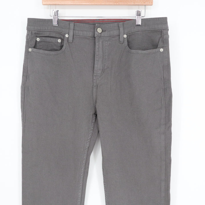 American Giant Roughneck Pants Men 34x32 Gray Cotton Stretch 5-Pockets Straight