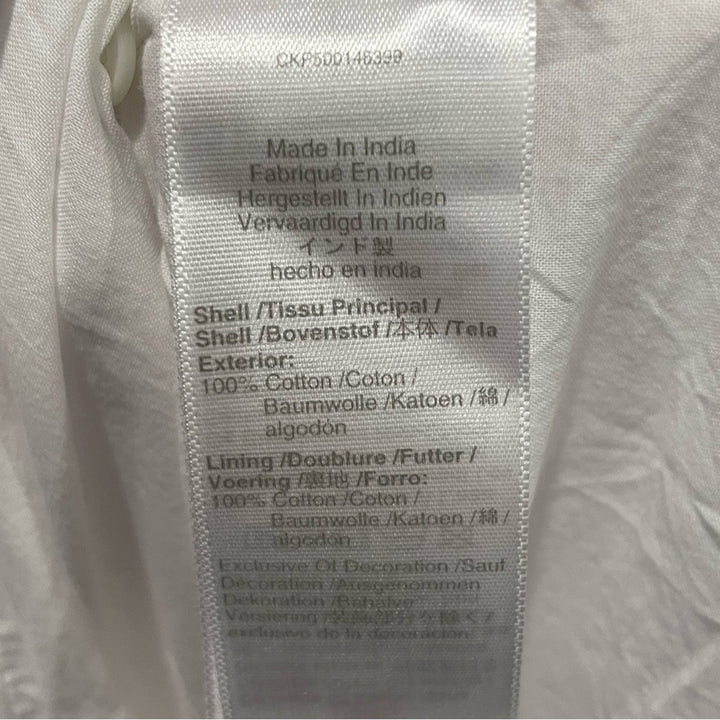 Madewell The Melody Bubble-Hem Smocked Midi Dress In Poplin Size S