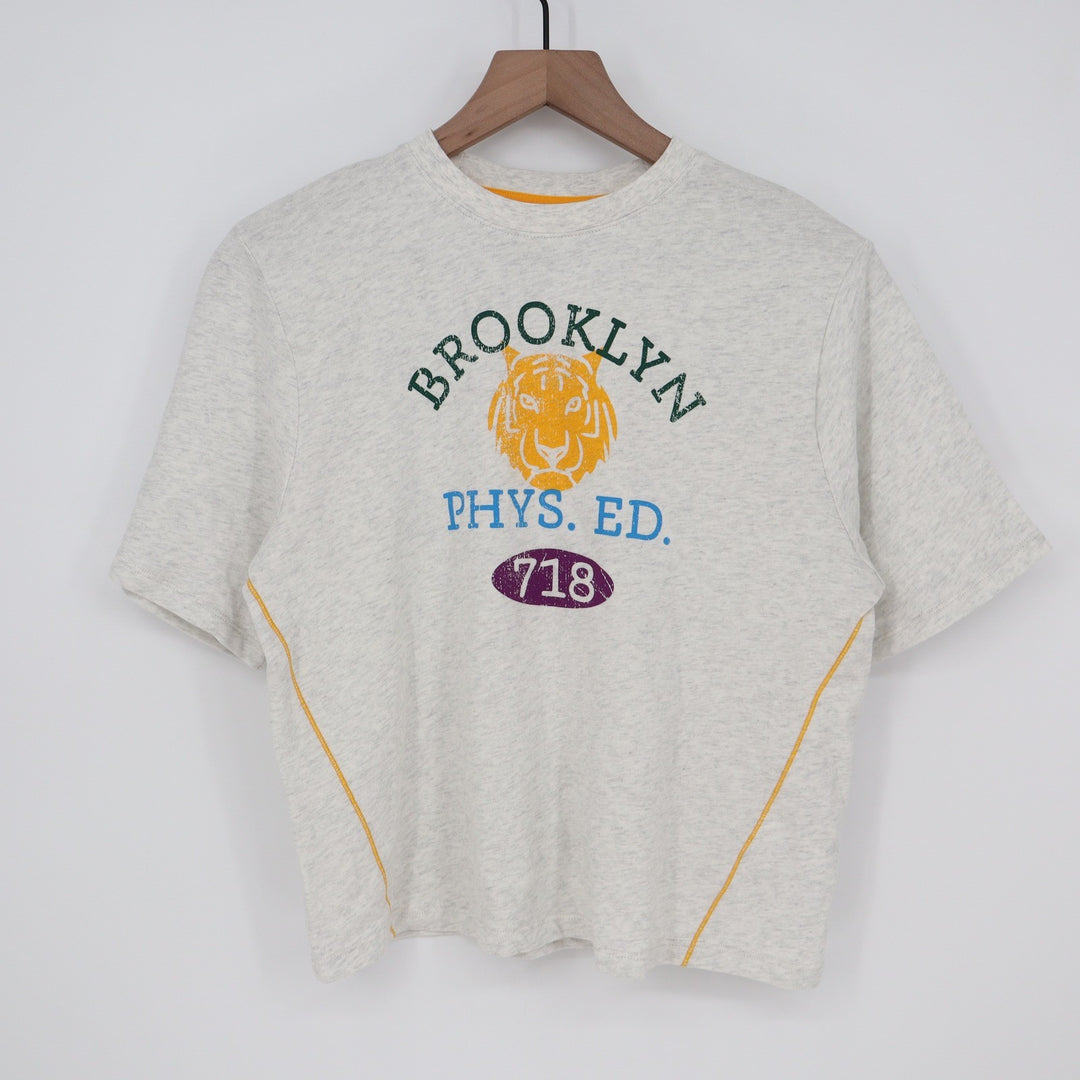 DSG Girls Brooklyn Phys Ed Tiger Graphic T-Shirt Grey Size M 10-12 DSG-VA7N5L4N