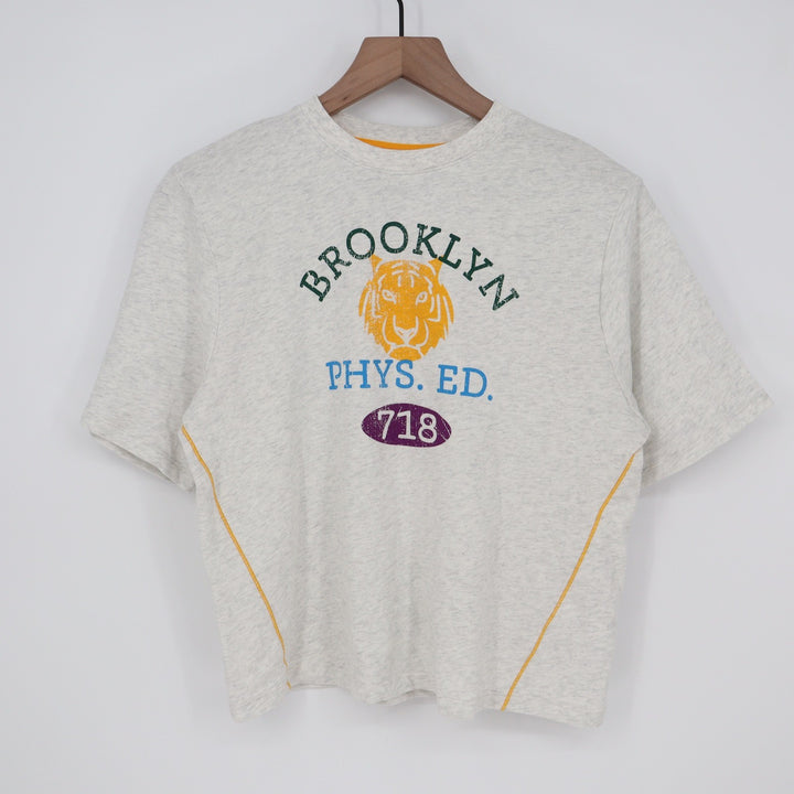 DSG Girls Brooklyn Phys Ed Tiger Graphic T-Shirt Grey Size M 10-12 DSG-VA7N5L4N