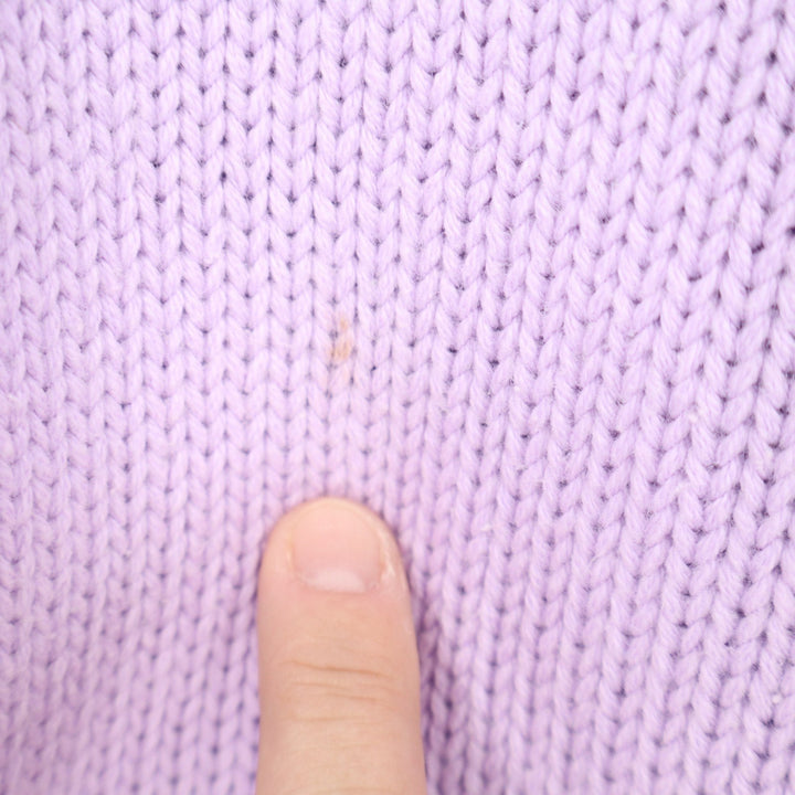 A New Day Lavender Purple Shaker Knit Crewneck Sweater XL Relaxed Fit Blend