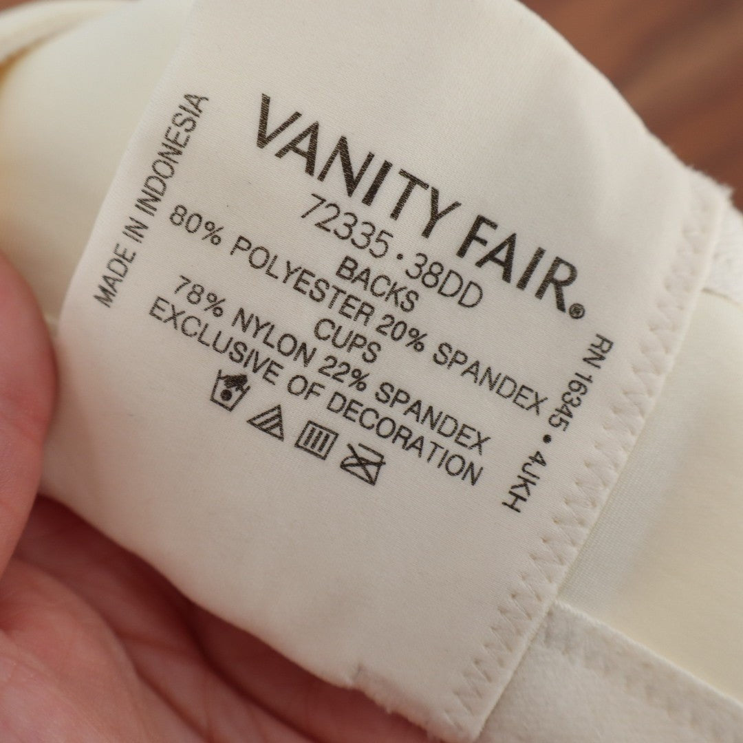 Vanity Fair Body Caress Full Coverage Wireless Bra 38DD Cream Adjustable Strap