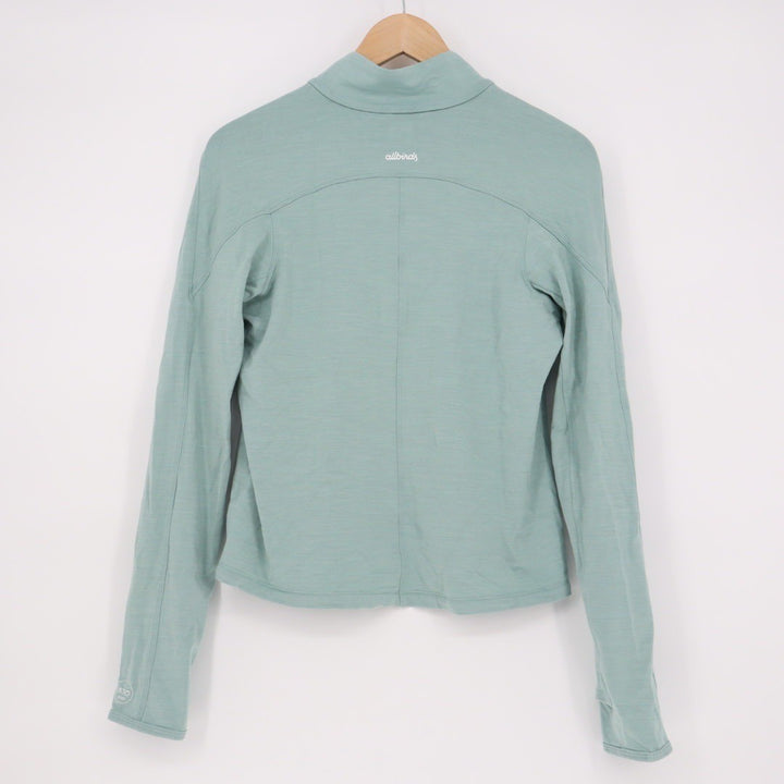 Allbirds Women's Long Sleeve Quarter Zip Pullover Athletic Top Size S Green