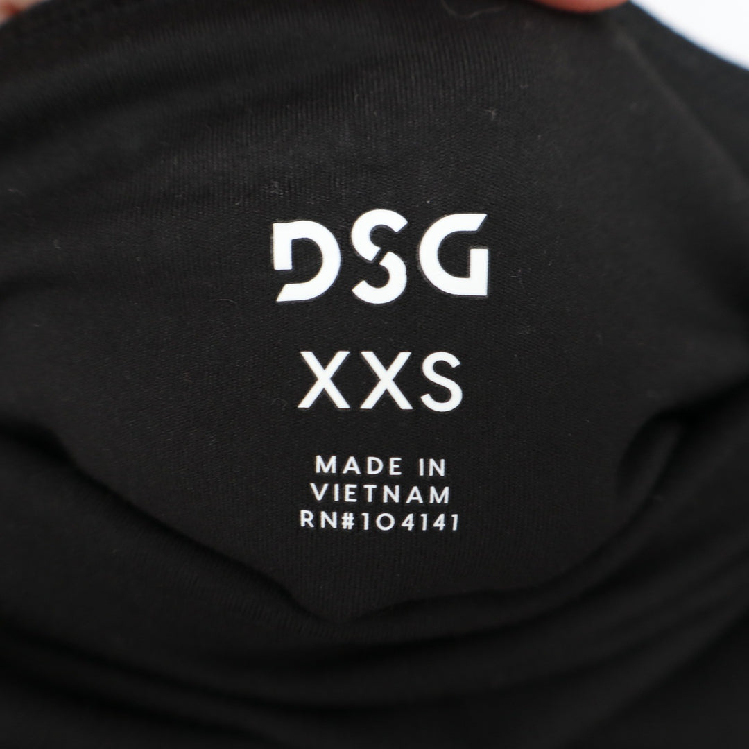 DSG Womens Momentum Crop Leggings Pure Black XXS High Rise Capri Pocket