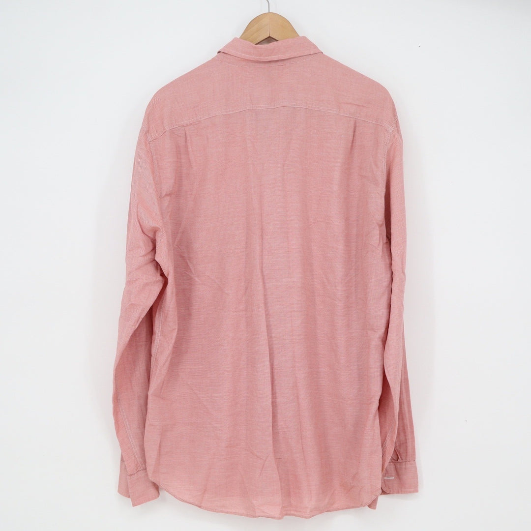 J.Crew Shirt Mens XL Lightweight Chambray Red Button-Down Striped Excellent