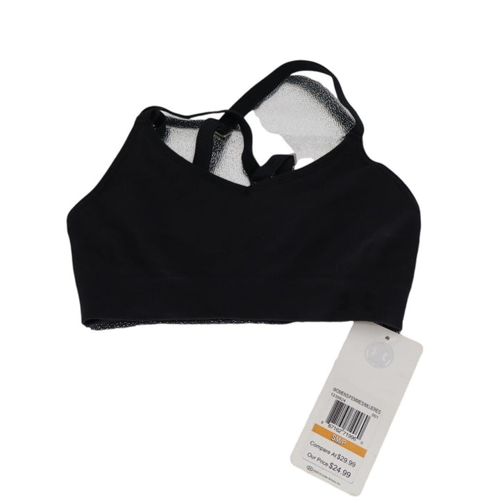 Under Armour Women's Small Black Seamless Adjustable Strap Essentials Sports Bra
