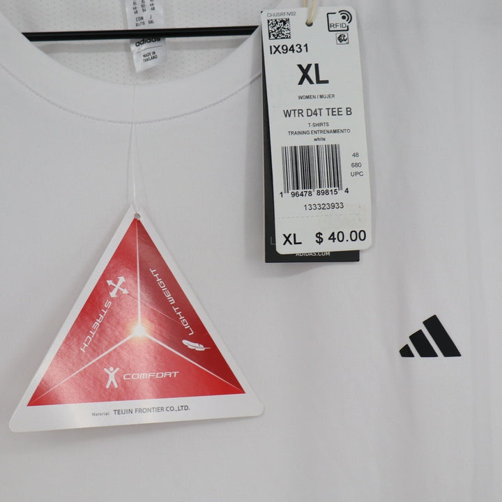 Adidas Womens Training Designed for Training Tee White IX9431 Size XL NWT