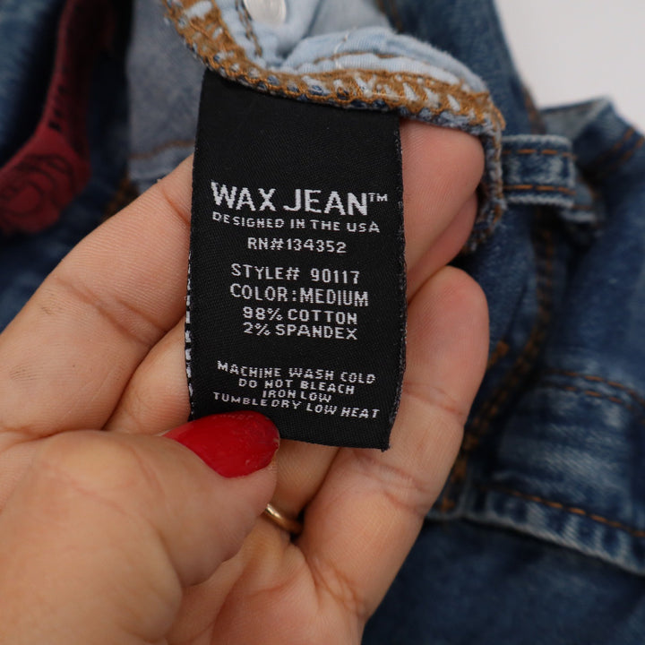 Wax Jean Butt I Love You Distressed Skinny Jeans Medium Wash Size 1