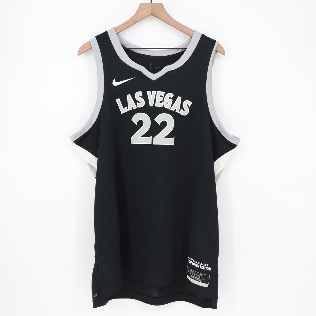 Nike Las Vegas Aces A'ja Wilson 22 Explorer Edition Jersey Black Womens XL