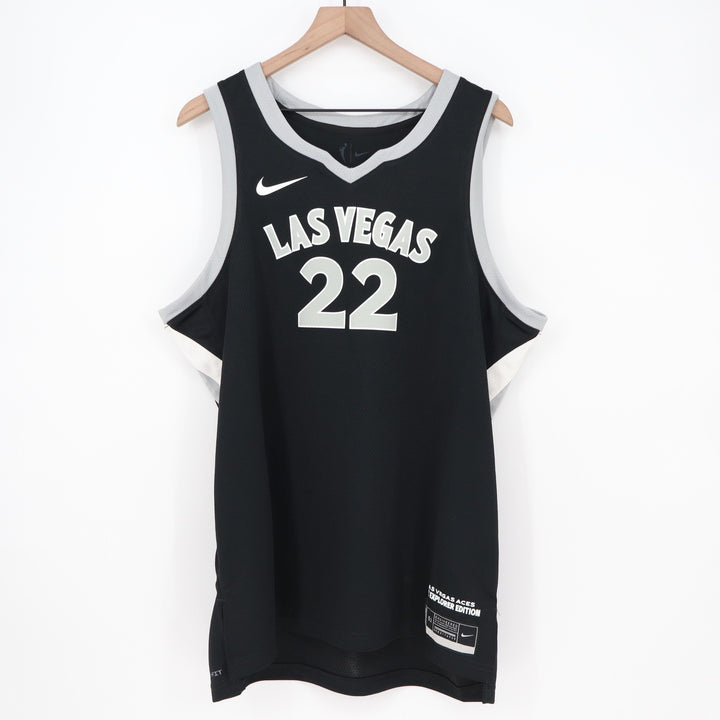 Nike Las Vegas Aces A'ja Wilson 22 Explorer Edition Jersey Black Womens XL