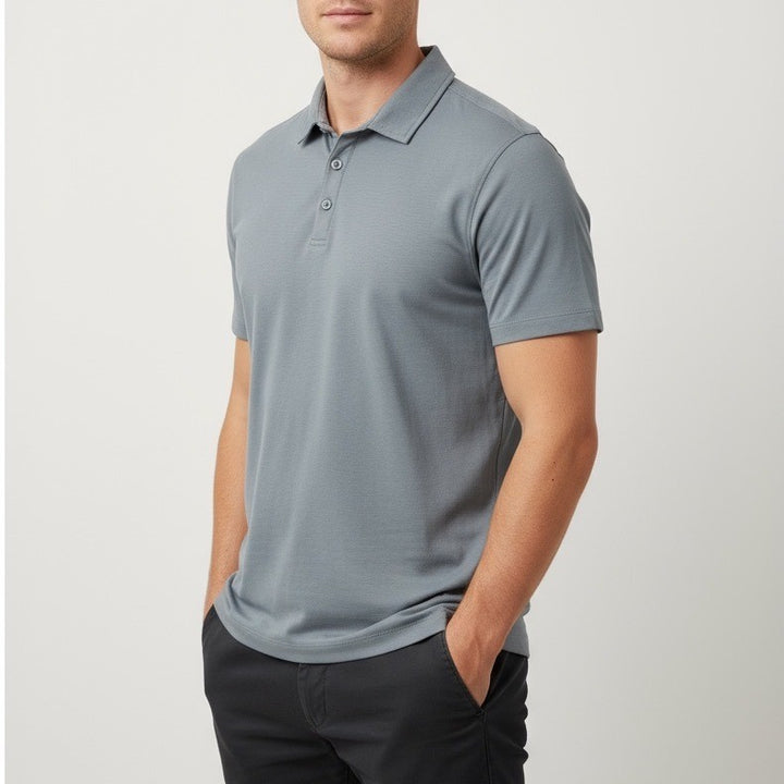 Lululemon ABC Polo Shirt Mens Medium Short Sleeve Gray Performance Golf Casual