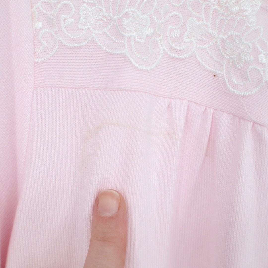 Charter Club Intimates Sleepwear Top Womens L Pink Stretch Pleated Square Neck