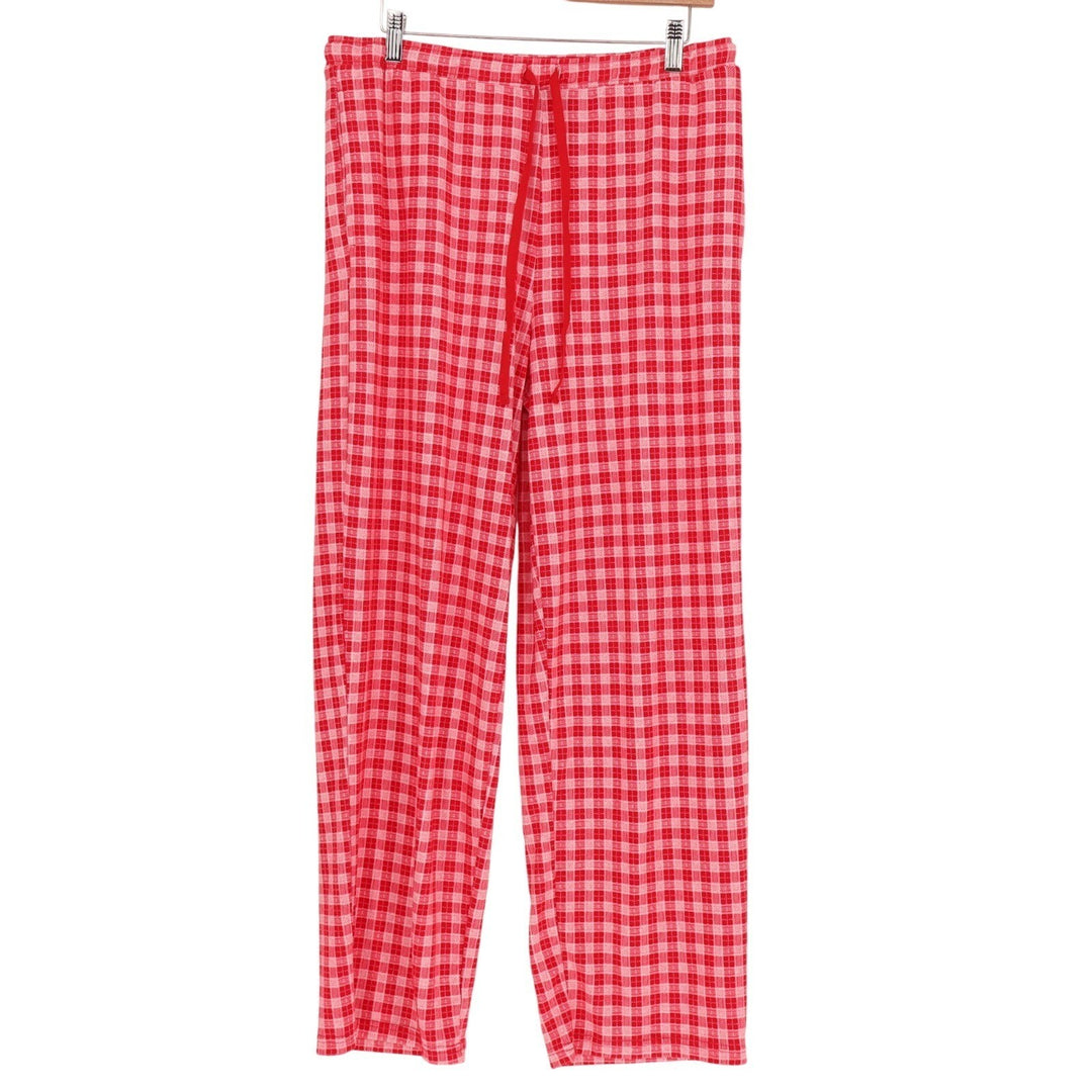 Charter Club Intimates Separates Table Pajama Pants Women M Red White Dawn Plaid