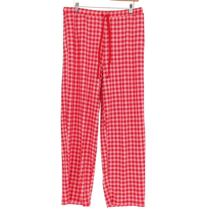 Charter Club Intimates Separates Table Pajama Pants Women M Red White Dawn Plaid