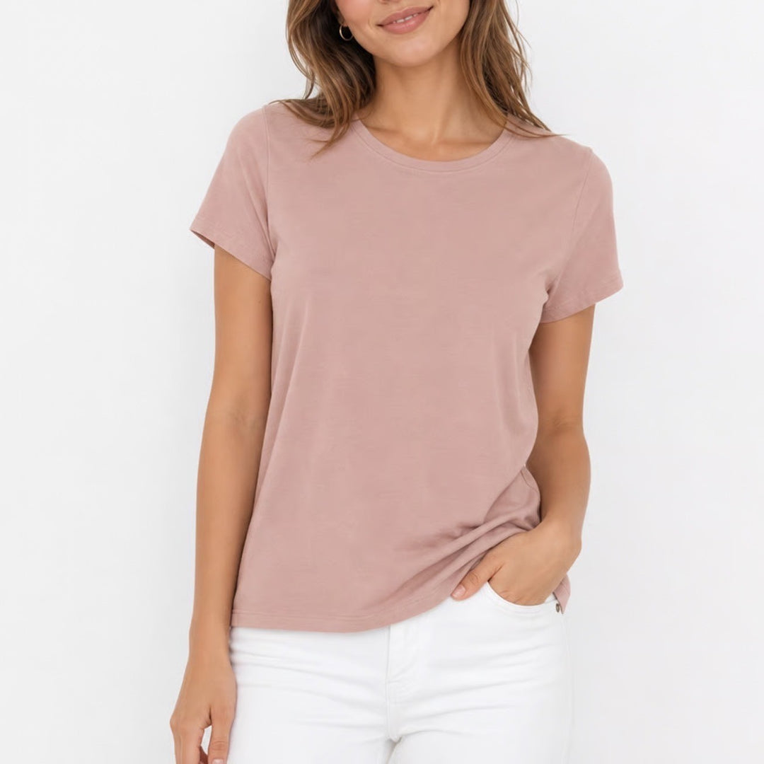 Banana Republic Timeless T-Shirt Intemporel Women Large Brown Crew Neck Pullover