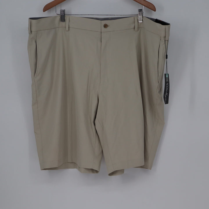 Walter Hagen Mens Perfect 11 Golf Shorts Khaki Tan Stretch Size 48 NEW