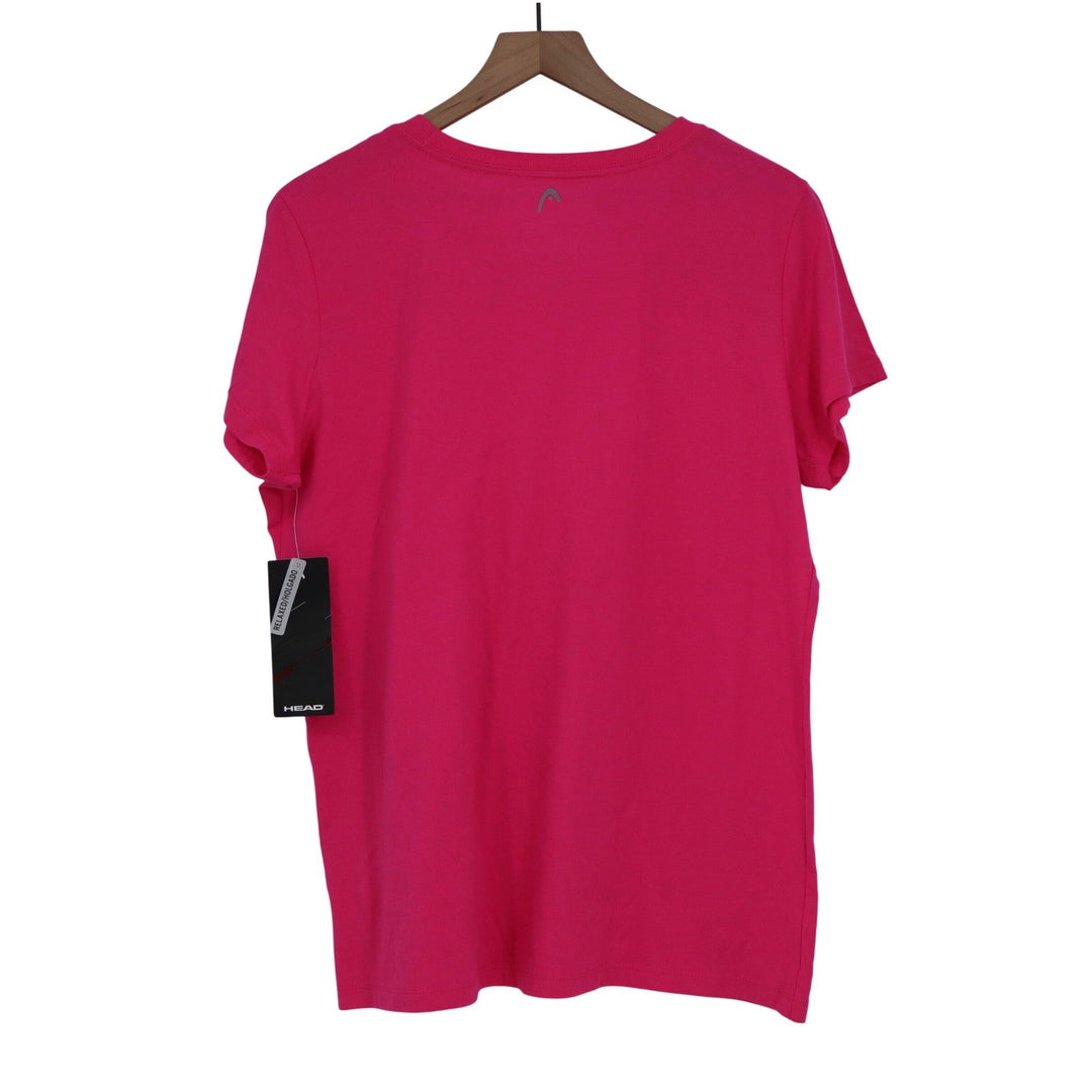 HEAD Tennis Club Graphic Tee Women XL Proud Pink Short Sleeve NEW