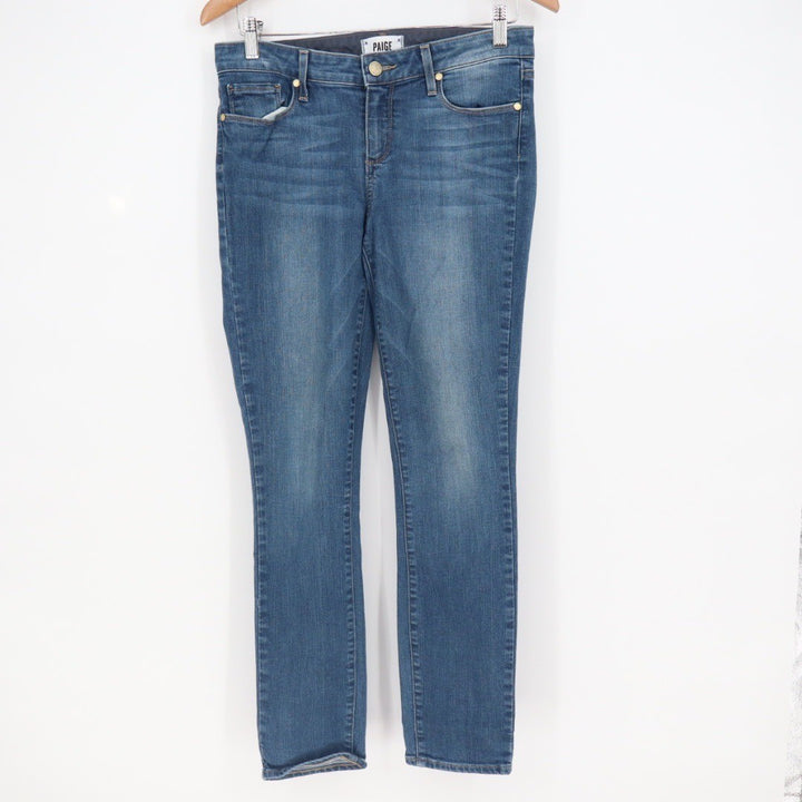 PAIGE Skyline Ankle Peg Jeans Womens Size 28 Medium Wash Straight Leg Denim