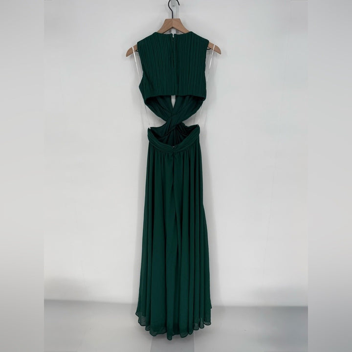 Lulus Vivid Imagination Forest Green Cutout Maxi Dress Size S