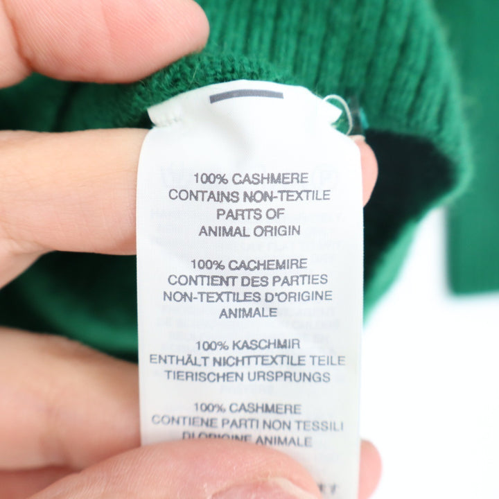 J. Crew Sweater Womens XS Green Cable Knit Cashmere Buttons Shoulder Detail
