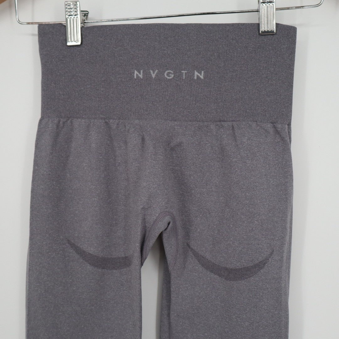 NVGTN Seamless Contour Leggings Womens Small Gray High Waist Skinny Leg Stretch