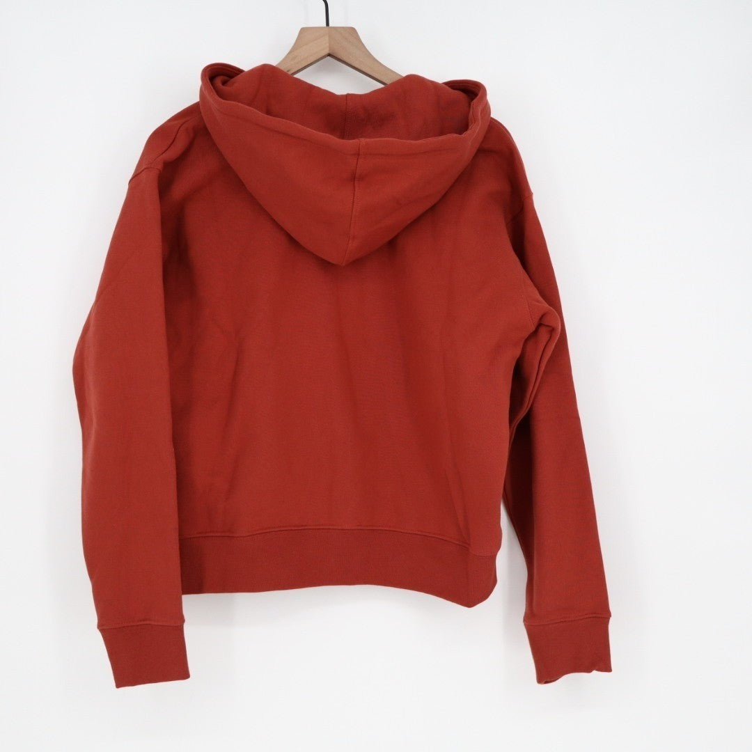 American Giant Midweight Hoodie Womens Medium Red Full Zip Cotton Fleece Lined