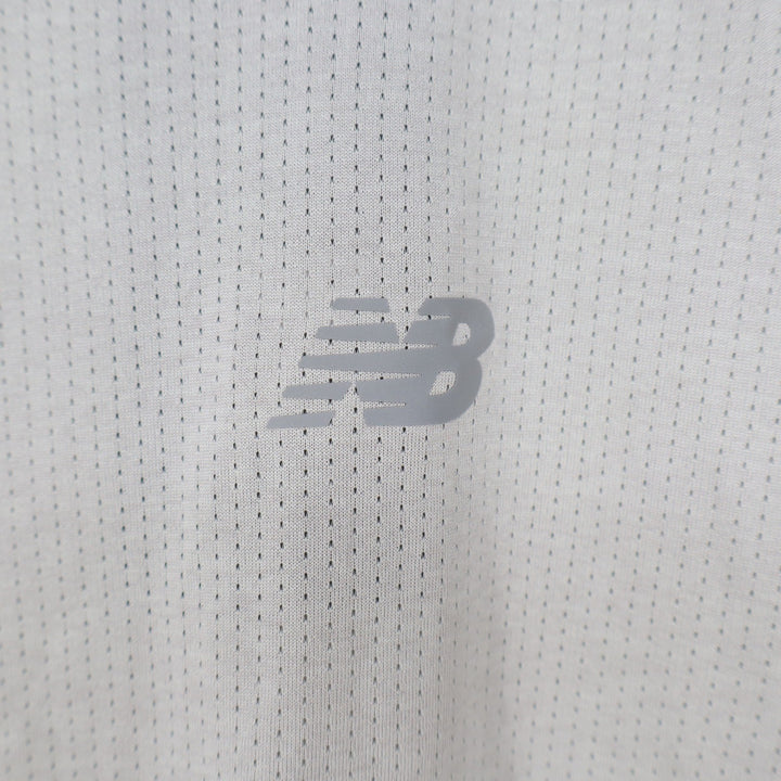 New Balance Womens Athletics Tee WT41253 Light Grey Mesh Training Shirt Size M