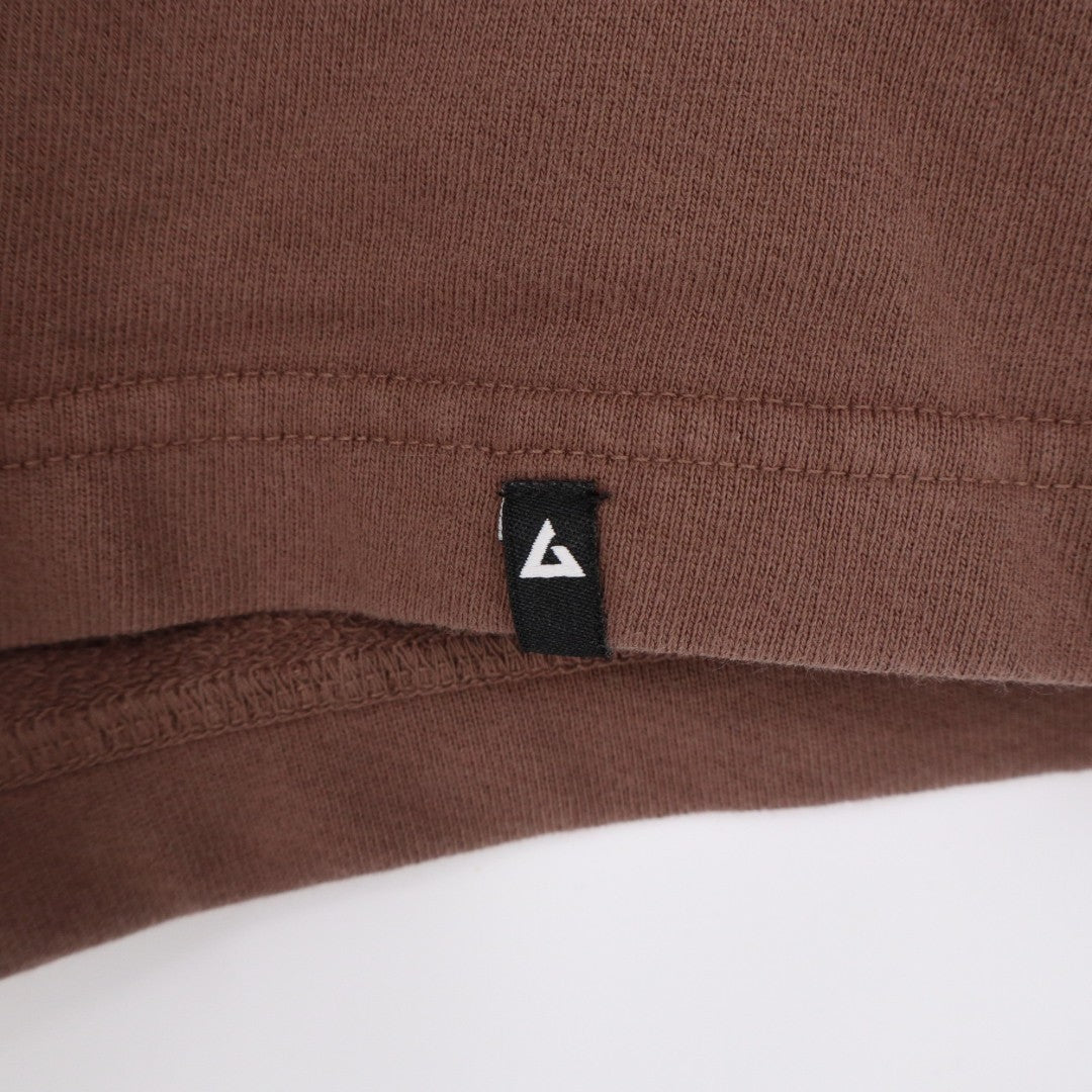 American Giant Sweatshorts Mens Large Brown Cotton Fleece Logo Drawstring Waist