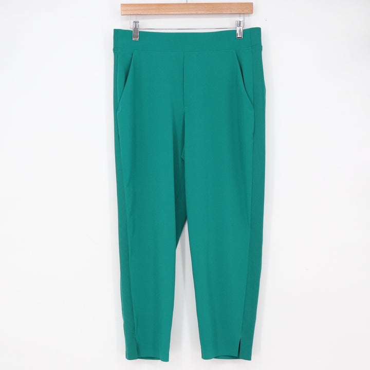 Athleta Pants Womens 8P Brooklyn Ankle Green Stretch Tapered Slit Excellent