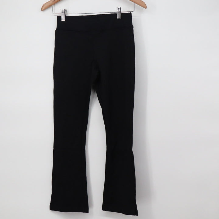 American Giant Ponte Kick Flared Pants Womens 0 Black Stretch Cropped Streetwear