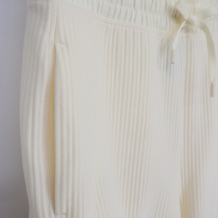 DSG Womens So Soft Ottoman Jogger Light Cream Ribbed Sweatpants Small